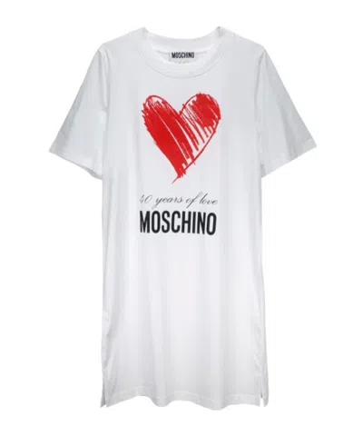 Moschino Short-sleeved T-shirt Dress In White