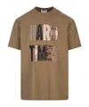 Moschino Embroidered Organic Cotton Jersey T-shirt In Neutral