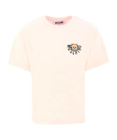 Moschino Kids' Short-sleeved T-shirt In Pink