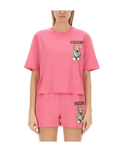 Moschino Short-sleeved T-shirt In Pink