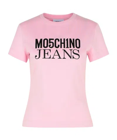 MOSCHINO MOSCHINO JEANS LOGO PRINTED CREWNECK T-SHIRT