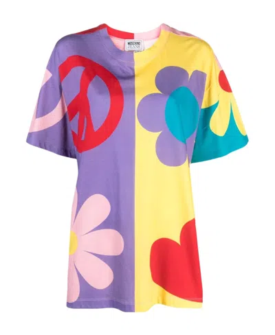 Moschino Short-sleeved T-shirt In Purple
