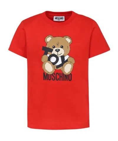 Moschino Kids' Short-sleeved T-shirt In Red