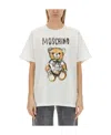 Moschino Hand Drawn Teddy Bear Logo T-shirt In White