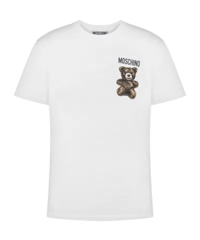 Moschino Teddy Bear-print Crewneck T-shirt In White
