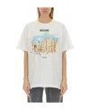 Moschino Illustration-print Organic Cotton T-shirt In White