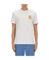 Moschino Teddy Embroidered Cotton Jersey T-shirt In White