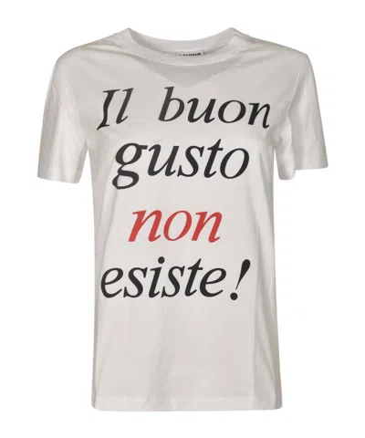 Moschino Slogan-printed Crewneck T-shirt In White