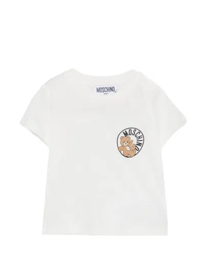 Moschino Babies' Short-sleeves T-shirt In White