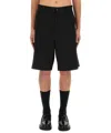 Moschino Bermuda With Logo In Black