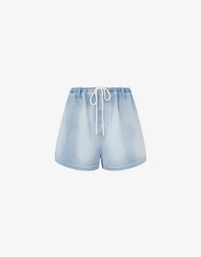 Moschino Shorts Aus Leichter Baumwoll-denim In Blue