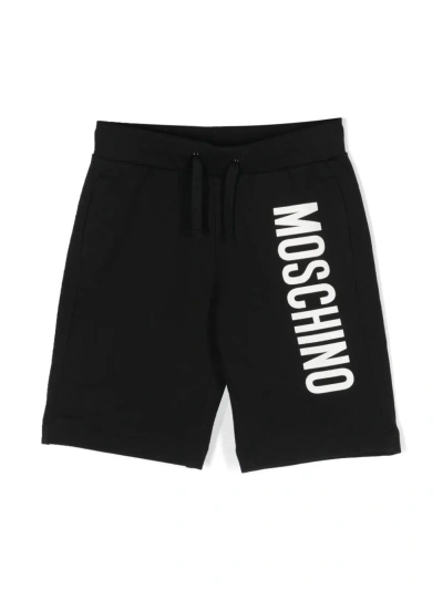 Moschino Shorts Con Logo In Black