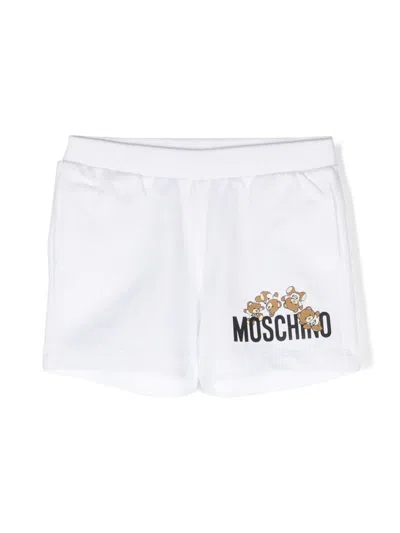 Moschino Babies' Shorts Con Stampa Teddy Bear In White