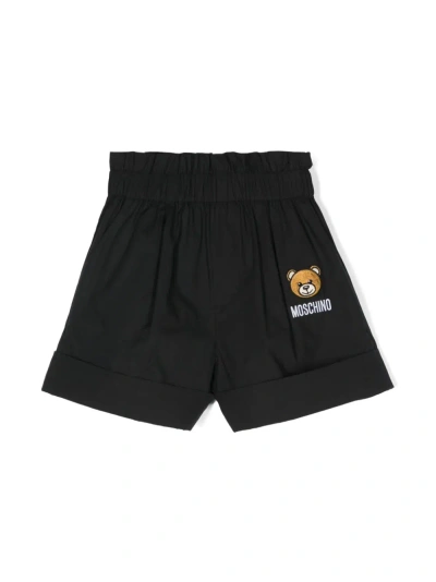 Moschino Shorts Con Teddy Patch In Black