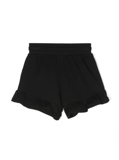 Moschino Shorts In Cotone Teddy Logo In Black