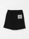 Moschino Black Shorts For Kids With Logo In Black