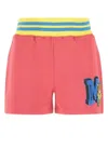 Moschino Cotton Shorts With Stretch Waistband And Striped Detail In Pink