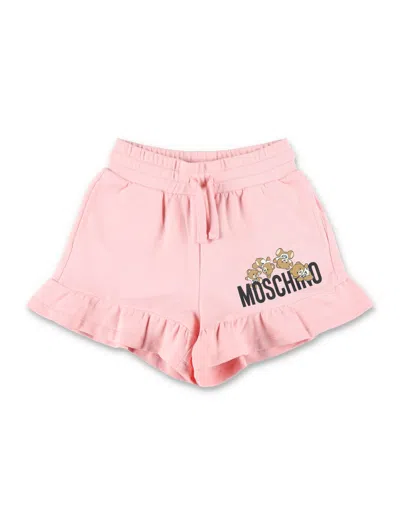 Moschino Kids' Shorts Volan In Sugar Rose