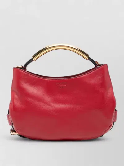 Moschino Shoulder Bag Top Handle Adjustable Strap In Red