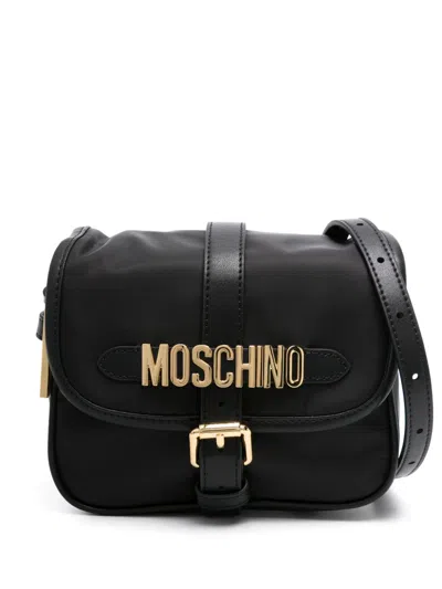 Moschino Shoulder Bag With Logo In Black