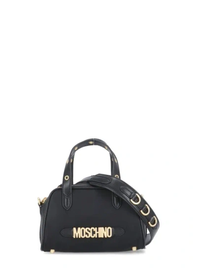 Moschino Shoulder Bag With Logo In Black