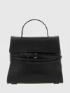 Moschino Structured Sheepskin Shoulder Bag In Black