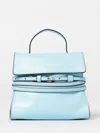Moschino Buckle-strap Mini Bag In Blue