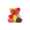 Moschino Whimsical Teddy Bear Shoulder Bag In Vibrant Mohair Blend In Multicolour