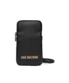 Moschino Shoulder Wallet In Black