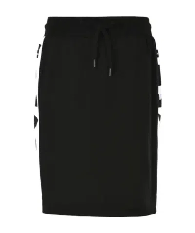 Moschino Side Logo Skirt In Black