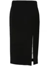 Moschino Skirt Textured Finish Side Slit In 黑色
