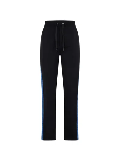 Moschino Side-stripe Track Pants In Blue