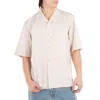 Moschino Signature Logo Jacquard Cotton Shirt In Neutral