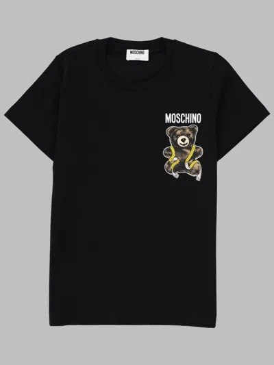 Moschino Signature Logo T-shirt In Black