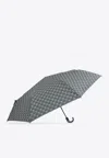 Moschino Signature Pattern Classic Umbrella In Gray