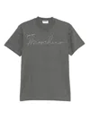 Moschino T-shirt With Embroidered Logo In Gray