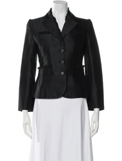 Pre-owned Moschino Silk Blazer In Black