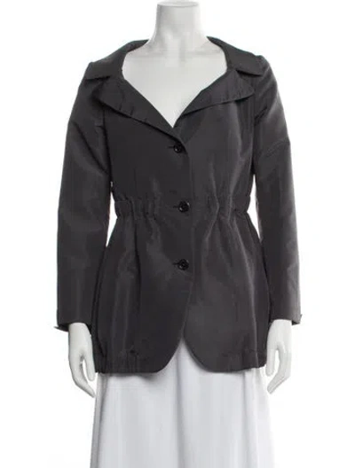 Pre-owned Moschino Silk Blazer In Gray