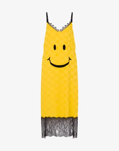 MOSCHINO SILK BLEND DRESS SMILEY®