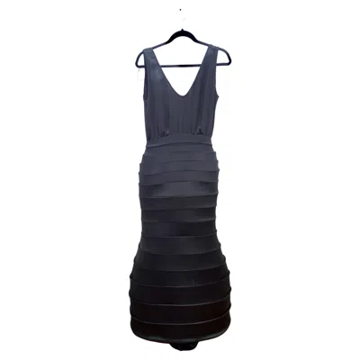 Pre-owned Moschino Silk Contoured Hoop-skirt Gown In Black