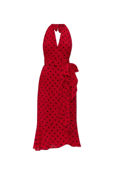 Moschino Silk Dress From The 4th Anniversary Collection In Red