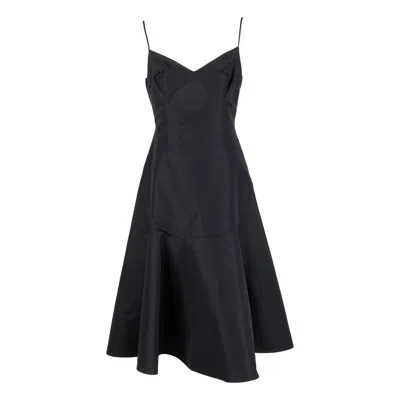 Moschino Silk Dress With Back Pleats - '10s In Black