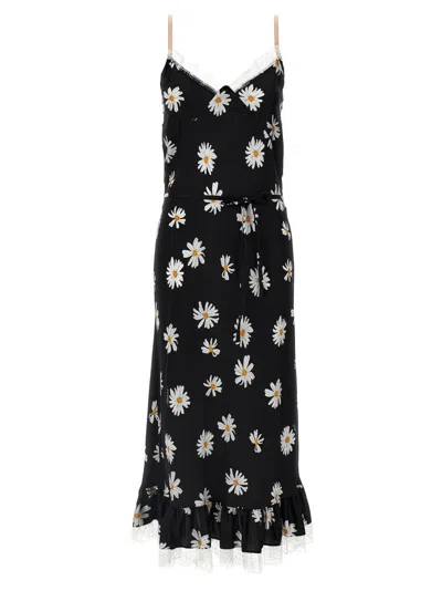 MOSCHINO SILK DRESS WITH MARGHERITE FLORAL PRINT