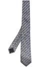 Moschino Seidenkrawatte Mit Logo-stickerei In Grey