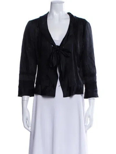 Pre-owned Moschino Silk Evening Jacket In Black