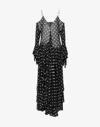 Moschino Silk Georgette Dress Polka Dots In Black