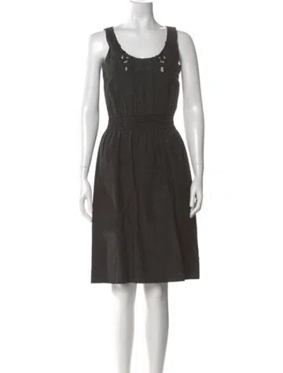 Pre-owned Moschino Silk Knee-length Dress In Black