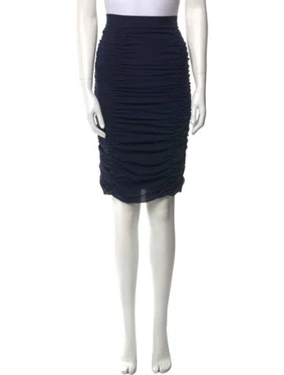 Pre-owned Moschino Silk Knee-length Skirt In Black