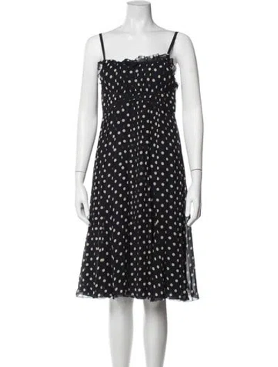 Pre-owned Moschino Silk Midi Length Dress In Black