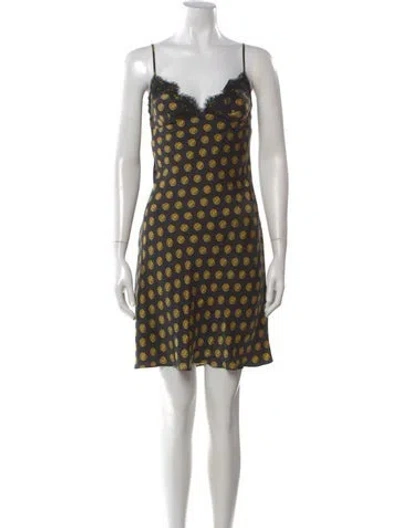 Pre-owned Moschino Silk Mini Dress In Black